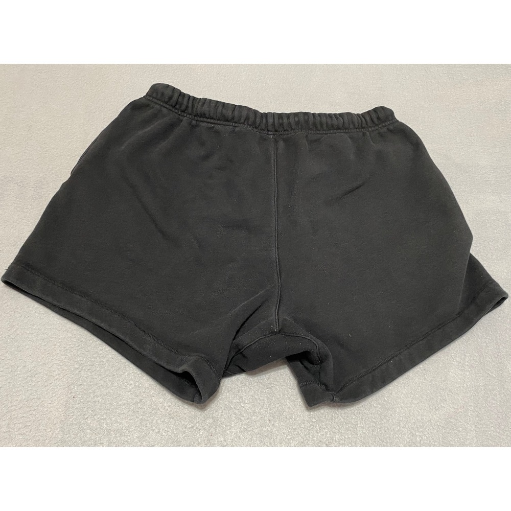 Fear of God Essentials Mens Sweat Shorts‎ Black Charcoal Grey Logo Size Large - Picture 2 of 11
